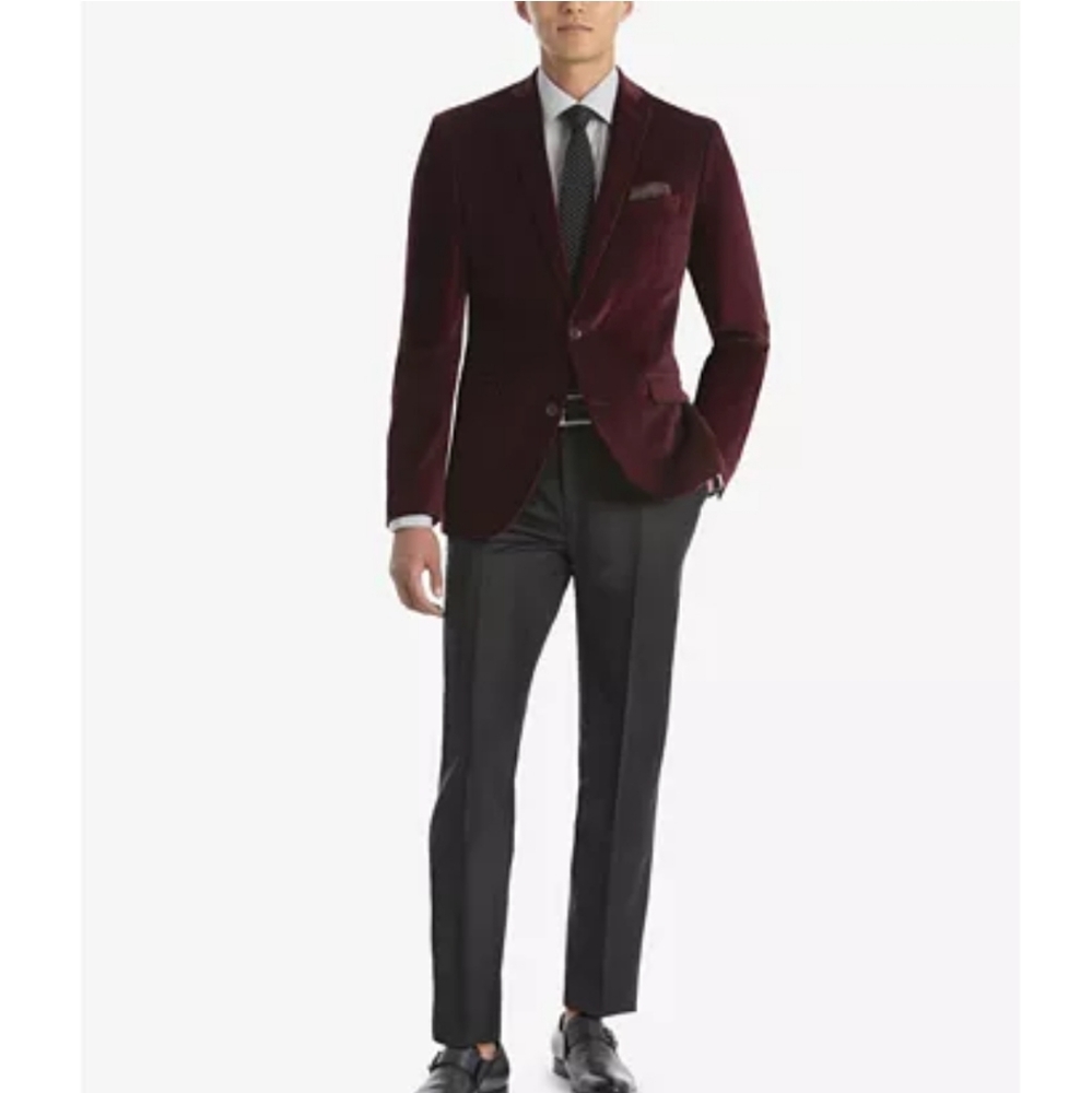 CLOSET CLEAROUT SALE!!! BAR III VELVET SLIM-FIT SPORT COAT.